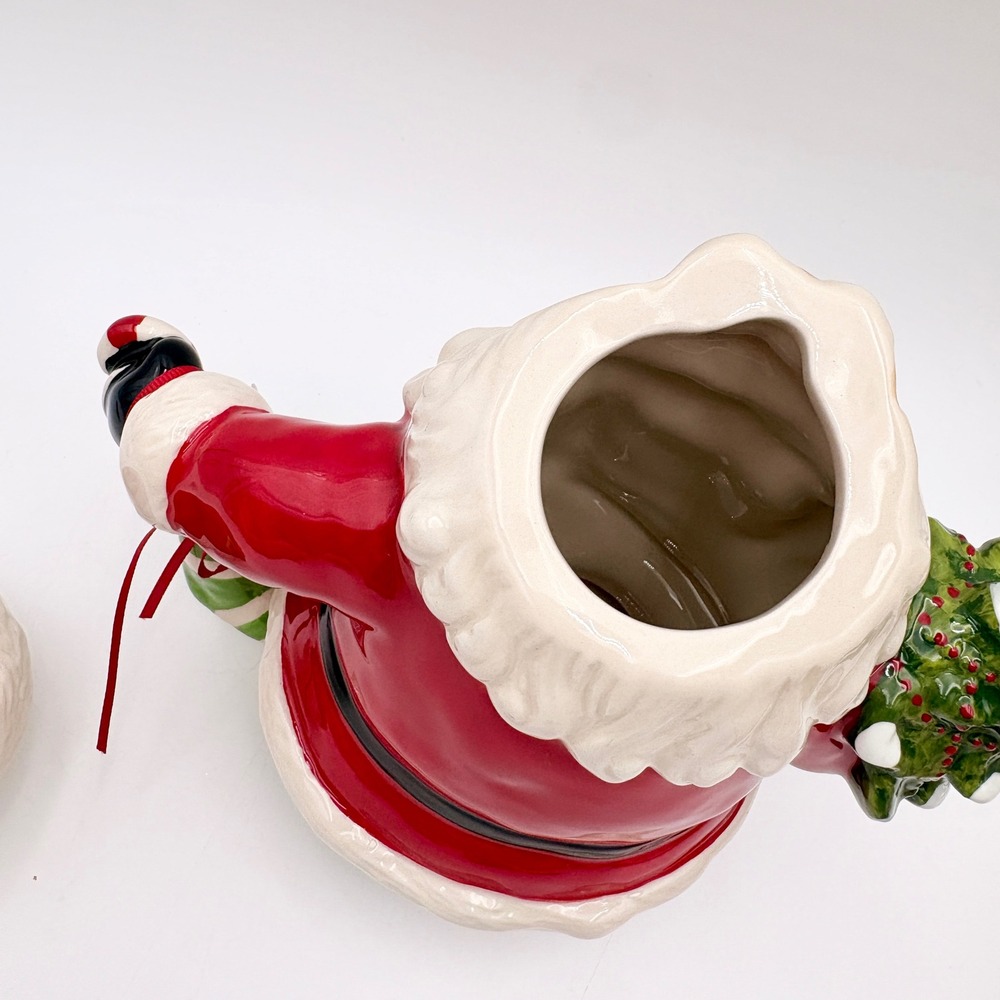 Blue Sky The Holiday Collection Santa Claus Teapot Christmas Tree Candy Cane - Picture 6 of 7